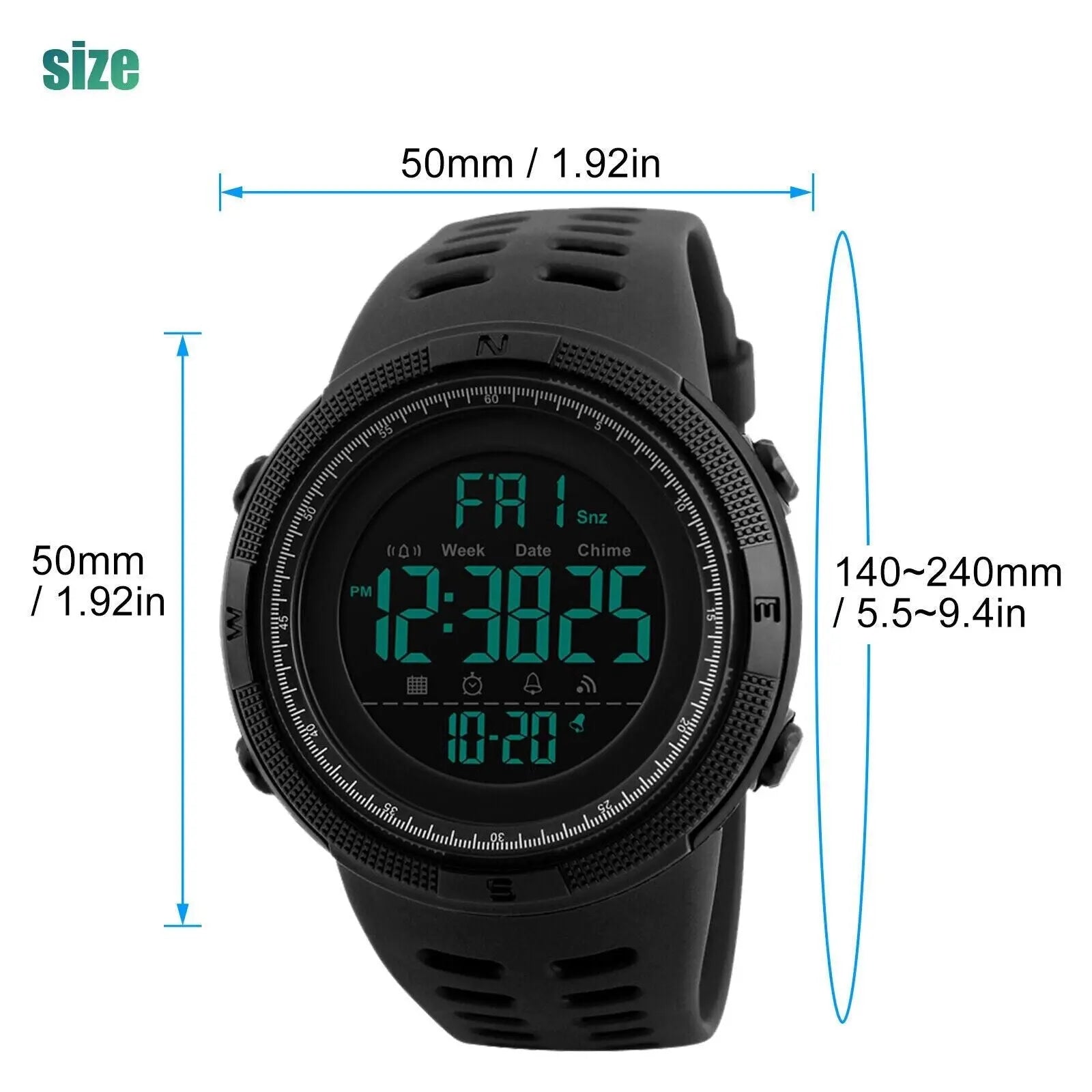 Montre militaire digitale PHENIX - Military DC-The Perfect Part Inc.