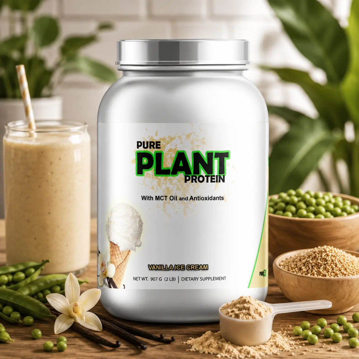 Protéine végétale  vanille 1Kg PHENIX - Military DC-Purex Nutrition