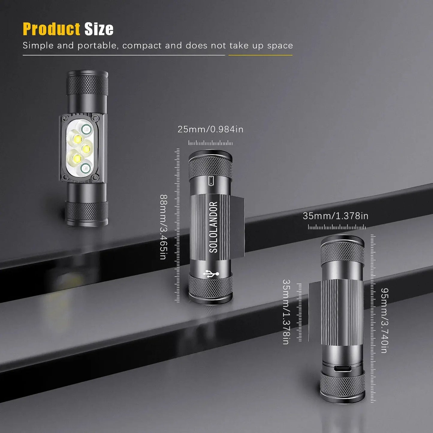 Lampe frontale rechargeable PHENIX - Military PHENIX - military