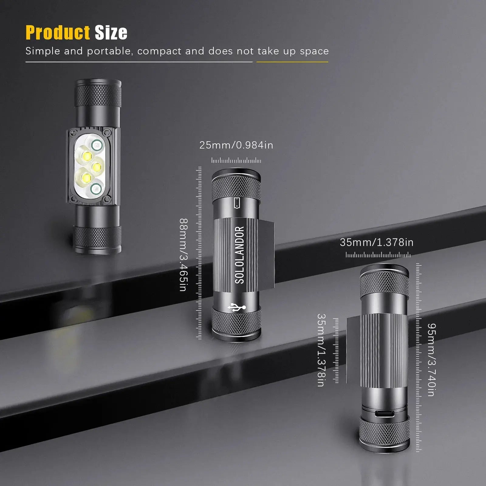 Lampe frontale rechargeable PHENIX - Military PHENIX - military