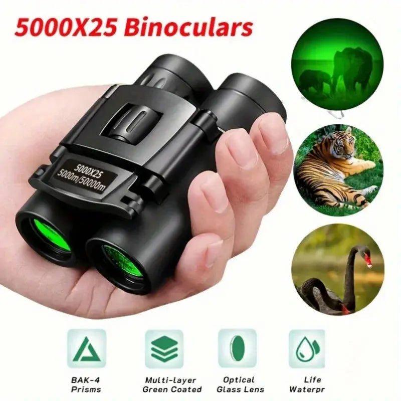 Jumelles ultra compactes militaire PHENIX avec grossissement x25 et design robuste pour observation extérieure.