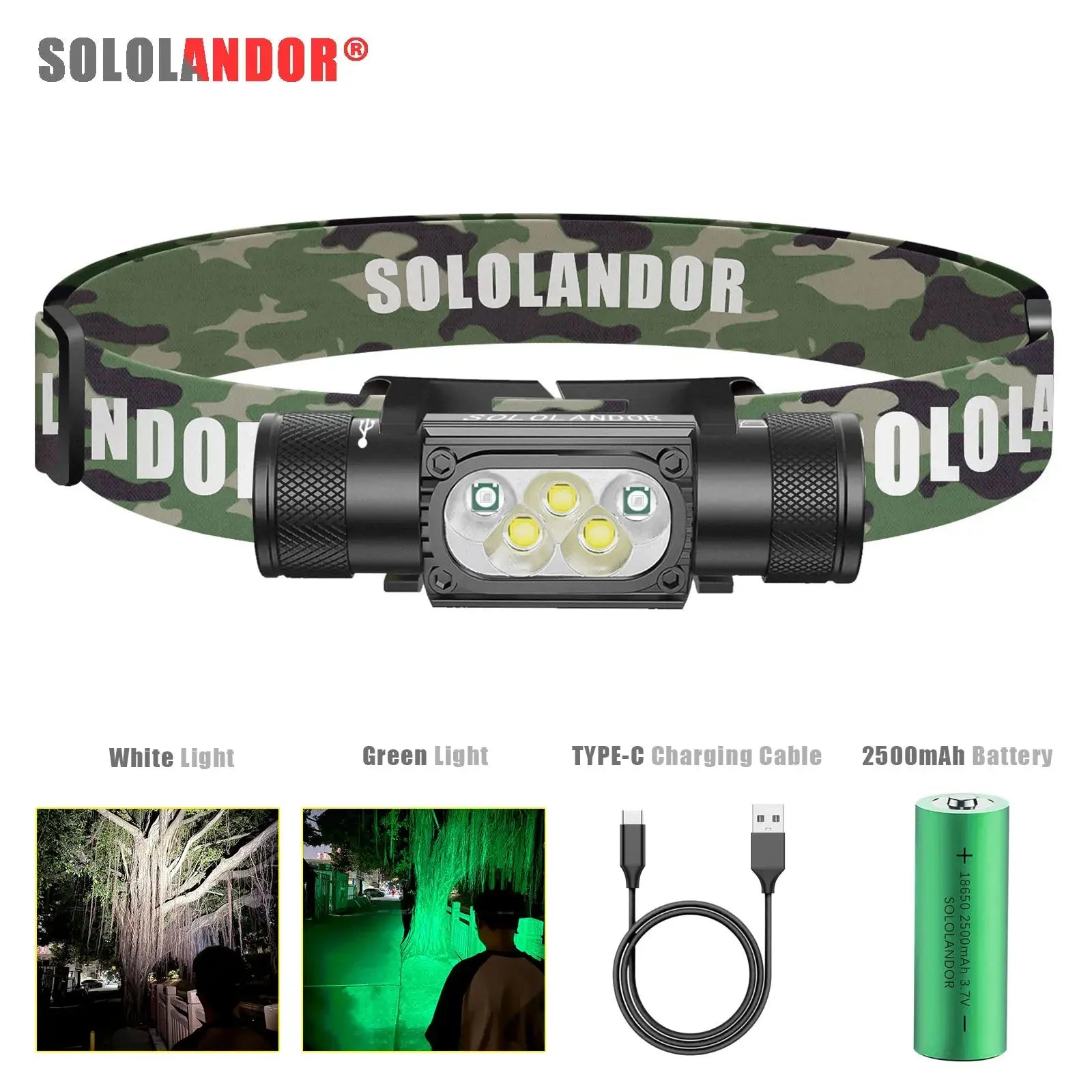 Lampe frontale rechargeable PHENIX - Military PHENIX - military