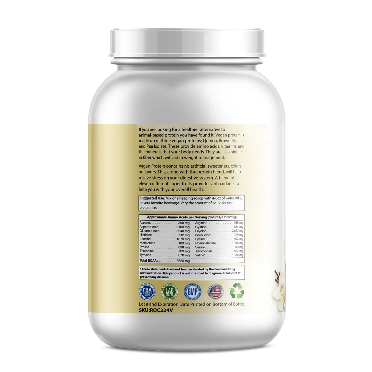 Protéine végétale  vanille 1Kg PHENIX - Military DC-Purex Nutrition