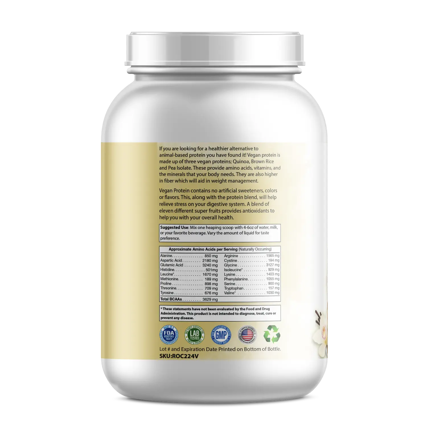 Protéine végétale  vanille 1Kg PHENIX - Military DC-Purex Nutrition